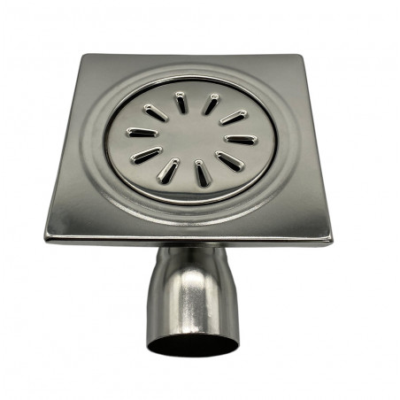 Floor drain stainless steel 150 x 150 mm Hof ??drain Shower drain bath drain departure horizontal DN50