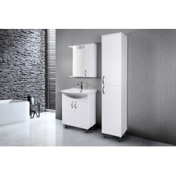 Aleco 65 bathroom furniture cabinet with feet white - ALECO65 - 2