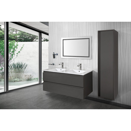 Sally bathroom base cabinet 120cm gray high gloss