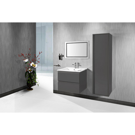 Sally bathroom cabinet 60 cm gray high gloss