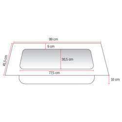 Veroni Solid Surface Washbasin Washbasin 100cm - BETA100 - 1