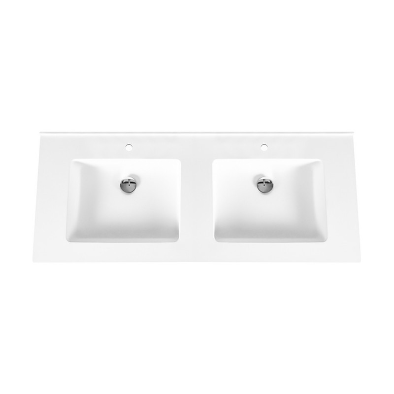 Veroni Solid Surface double washbasin washbasin 120cm - BETA120 - cover