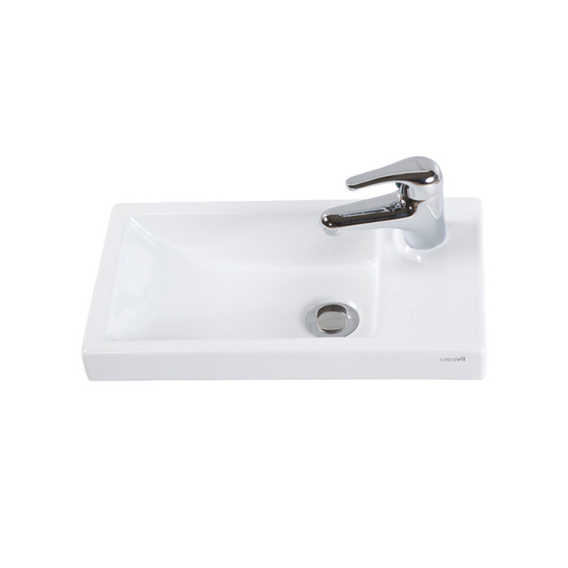 Creavit Elmas Aufsatzwaschbecken Handwaschbecken Keramik Weiß 250x450mm - TP025-00CB00E-0000 - cover