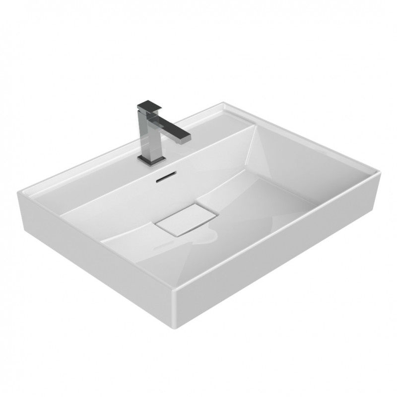 Sharp ceramic washbasin (BXTXH) 100 x 48 x 10 cm - 37500-U - cover