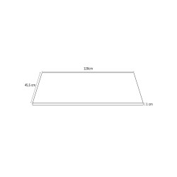 Veroni Solid Surface Waschtischplatte Konsolenplatte 120 cm - T120 - 1