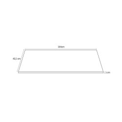 Veroni Solid Surface Waschtischplatte Konsolenplatte 160 cm - T160 - 1