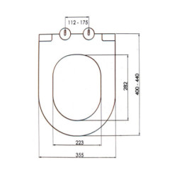 Belvit WC Slim Design Sitz Absenkautomatik Softclose Toilettensitz Klodeckel Duroplast - BV-D0411 - 1