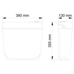 Aufputz Spülkasten AP Spülkasten Aufputzspülkasten für Stand-WC Toilette Weiß - BV-AP1001 - 5