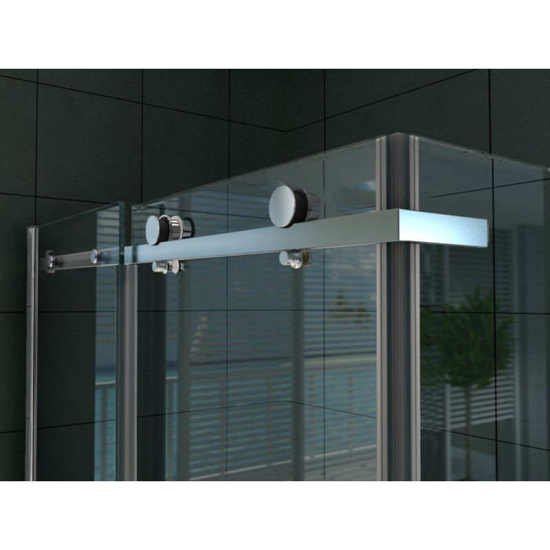 Aloni shower cabin sliding door + side wall clear glass 8 mm (TXBXH) 800 x 1200 x 1950 mm - CR045F-80120 - cover