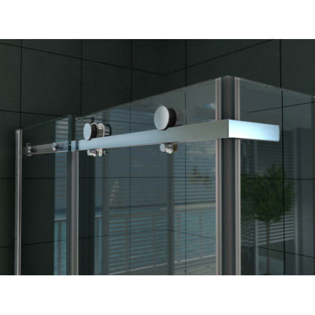 Aloni shower cabin sliding door + side wall clear glass 8 mm (TXBXH) 900 x 1200 x 1950 mm