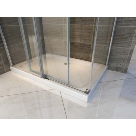 Aloni shower cabin sliding door + side wall clear glass 8 mm (TXBXH) 900 x 1200 x 1950 mm