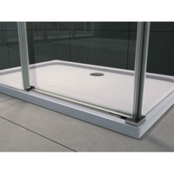 Aloni shower cabin sliding door + side wall clear glass 8 mm (TXBXH) 900 x 1600 x 1950 mm - CR045F-90160 - 4