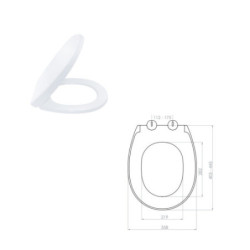 Belvit WC Design Sitz Absenkautomatik Softclose Toilettensitz Duroplast - AL0401 - 1