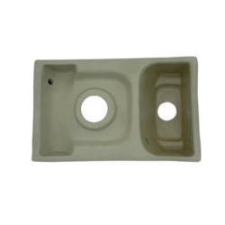 Aloni ceramic design hand washbasin white tap hole right 30 x 18.5 x 9.5 cm - 431-R - 2