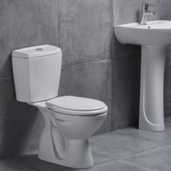 Stand-WC mit Taharet Spülkasten Softclose WC-Sitz Toilette WC Senkrecht Boden - S-ESW002TAH - 1