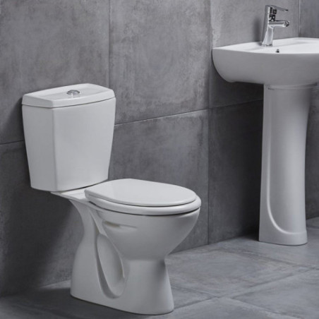 Stand-WC mit Taharet Spülkasten Softclose WC-Sitz Toilette WC Senkrecht Boden