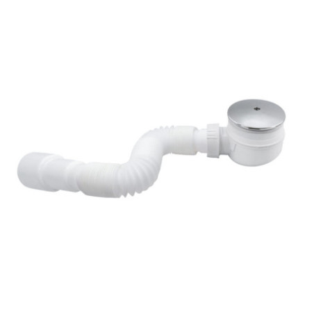 Duschablauf Flach Flexible Ablaufgarnitur Siphon für Dusche mit Sieb 50mm