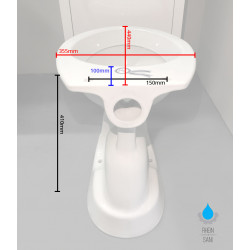 Aqua Blue Stand-WC mit Taharet/Bidet/Dusch-WC Funtkion für Aufsatzspülkasten Abgang Boden - VT1025 - 1