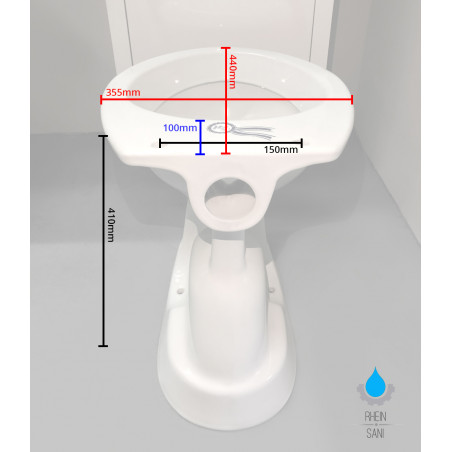Aqua Blue Stand-WC mit Taharet/Bidet/Dusch-WC Funtkion für Aufsatzspülkasten Abgang Boden
