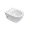 Aloni Spülrandloses Hänge WC mit integrierter Kalt- und Warmwasserarmatur und Taharet/Bidet/Dusch-WC Funktion Weiß