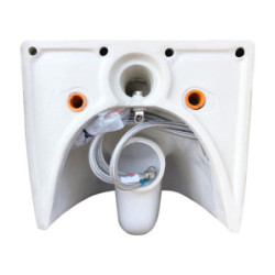Aloni Spülrandloses Hänge WC mit integrierter Kalt- und Warmwasserarmatur und Taharet/Bidet/Dusch-WC Funktion Weiß - AL55800 - 2
