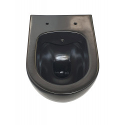 Spülrandloses Hänge WC mit Taharet/Bidet/Dusch-WC Funktion und integrierter Kalt- und Warmwasserarmatur Schwarz - AL66700 - 2