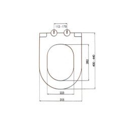 WC Sitz Absenkautomatik Softclose Dünn Toilettensitz Deckel Easy-Click Weiß - AL0411 - 1
