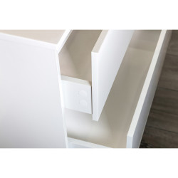 Hayat Bathroom Base cabinet 80 cm white glossy + sink - KEY2428-80 - 6