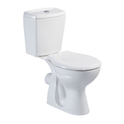 Stand-WC mit Spülkasten Softclose WC-Sitz Deckel Toilette WC Waagerecht Wand - S-ESW001 - 2