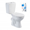 Stand-WC mit Keramik-Spülkasten, Softclose-Sitz und Spülventil Waagerecht Wand-Anschluss