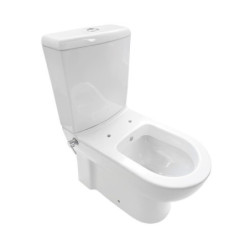 Stand-WC Dusch/Taharet Kombination + Armatur + Spülkasten + Deckel Komplett-Set - BV-SW2001 KomplettSet - 4