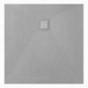 Veroni Duschwanne aus Kompositstein mit Schiefer-Muster flach (TxBxH) 90 x 90 x 3 cm Grau
