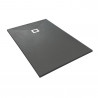 Veroni shower tray made of composite stone with slate pattern flat (TXBXH) 180 x 90 x 3 cm black