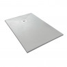 Veroni shower tray made of composite stone with slate pattern flat (TXBXH) 160 x 90 x 3 cm white