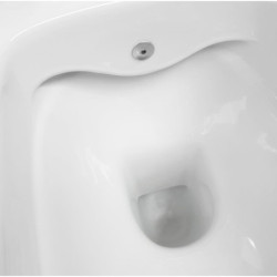 Belvit Spülrandloses Design Hänge WC mit Taharet/Bidet/Dusch WC-Funktion und integrierter Heiß-/Kaltwasserarmatur Weiß + Dec - BV-HW5001-T+BV-DE2001 - 4