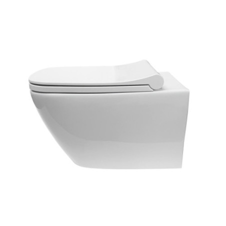 Belvit Spülrandloses Design Hänge WC Weiß + Softclose Deckel
