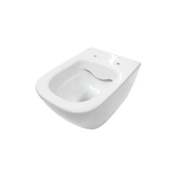 Belvit Spülrandloses Design Hänge WC Weiß + Softclose Deckel - BV-HW4001+BV-DE2001 - 4