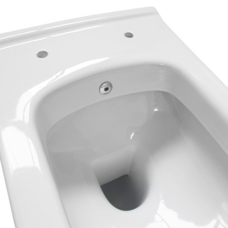 Aloni Hänge-WC mit Taharet/Bidet/Dusch-WC und Wandanschluss Weiß