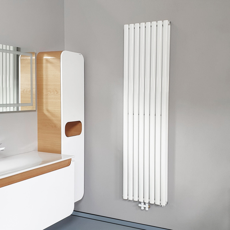 Panel radiator vertical double layer white 1800 x 472 (HXB) -8 Elem. - 1640W - OW12-1800472 - cover
