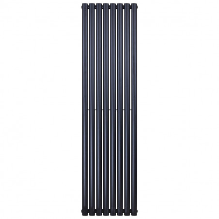 Panel radiator vertically double layer black matt 1800 x 472 (HXB) -8 Elem. - 1640W