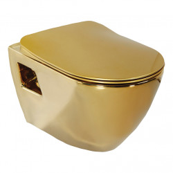 Creavit Design Hänge WC Gold mit Bidetfunktion - TP325-50CB00E-AK00 - 0