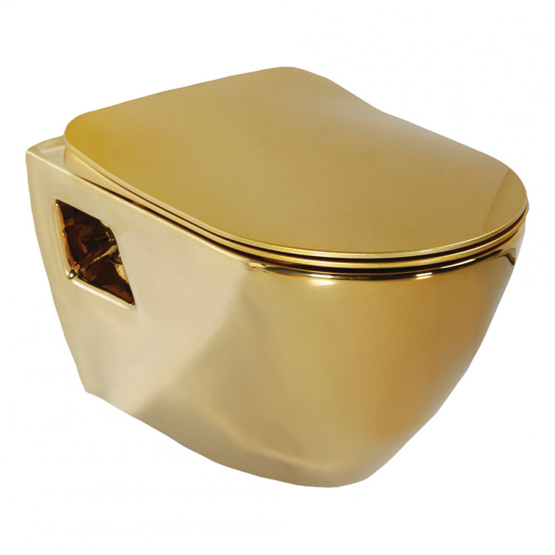Creavit Design Hänge WC Gold mit Bidetfunktion - TP325-50CB00E-AK00 - cover