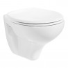 Creavit wall slopes toilet with Taharet nozzle (bidet) with rim rim white