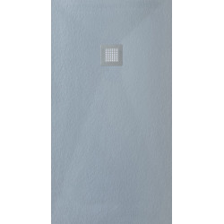 Veroni shower tray made of composite stone with slate pattern flat (TXBXH) 140 x 90 x 3 cm gray - SL914G - 3