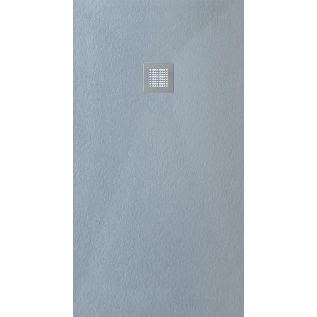 Veroni Duschwanne aus Kompositstein mit Schiefer-Muster flach (TxBxH) 140 x 90 x 3 cm Grau