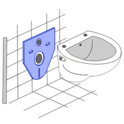 Aloni sound insulation for wall toilet and bidet - 12514 - 1