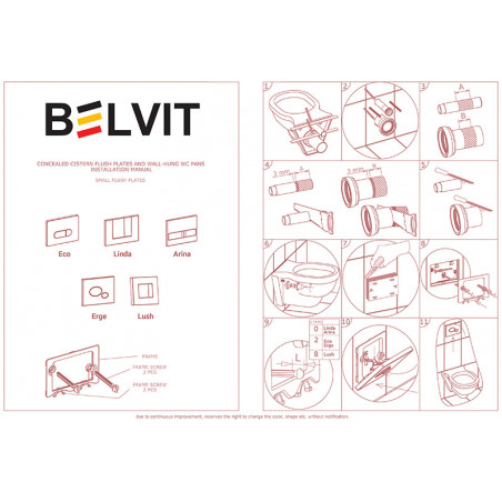 Belvit London Betätigungsplatte für 2-Mengen-Spülung Matt Chrom