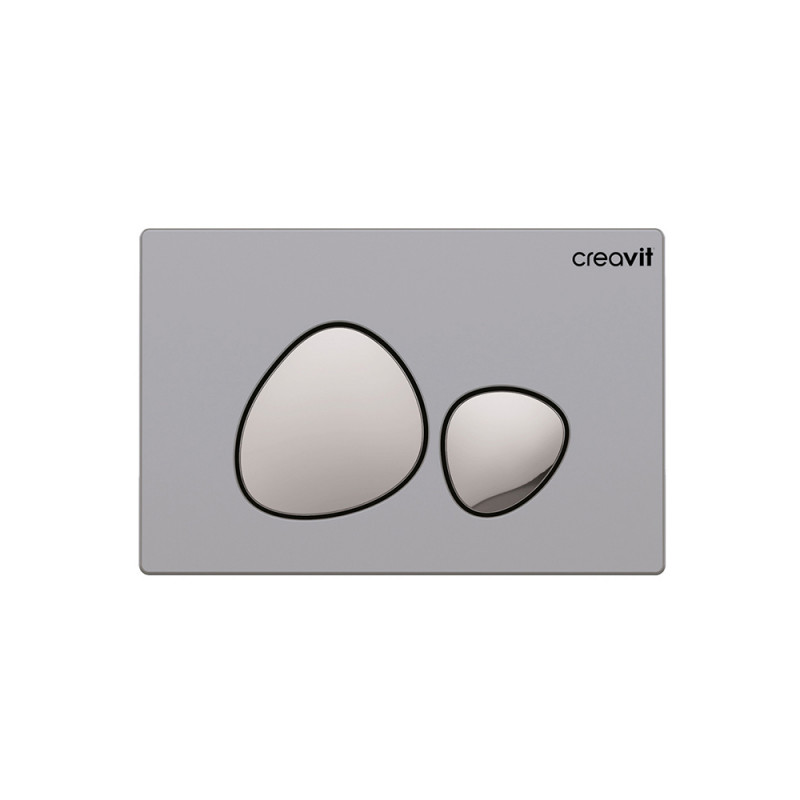 Creavit Spa Toilet Stock Plate 2-Quantity Rinsing Gray Matt - GP7003.00 - cover