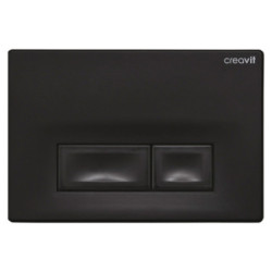 Creavit Ore WC Transmitter Plate 2-Quantity Rinsing Black Matt - GP3002.01 - 0