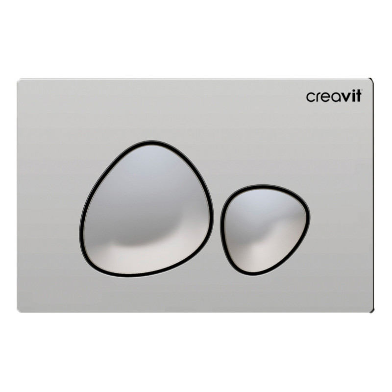 Creavit Spa WC Betätigungsplatte 2-Mengen-Spülung Chrom